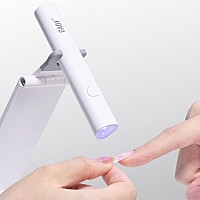 Gaoy Cordless Nail Lamp With Stand Handheld Uv Light For Gel Nails Rechargeable Usb Nail Dryer For Fast Curing White