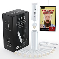 Karite Electric Nose Hair Wax Warmer For Men And Women Portable Nose Ear Waxing Kit With Quick 2Min Fast Warming Easy Painl