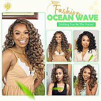 Curly Braiding Hair 9Inch Ocean Wave Crochet Hair 7Packs Deep Wave Crochet Hair For Black Women Beach Curl Crochet Hair Extensio