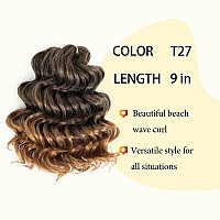 Ocean Wave Crochet Hair 9Inch 7Pack Deep Wave Crochet Hair For Black Women Wet And Wavy Crochet Hair Beach Curl Crochet Hair Ext