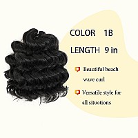 Ocean Wave Crochet Hair 9Inch Water Wave Braiding Hair 7Packs Curly Braiding Hair For Black Women Deep Wave Crochet Hair Extensi