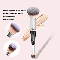 Daubigny Dualended Foundation Brush Concealer Brush Perfect For Any Look Premium Luxe Hair Rounded Taperd Flawless Brush Ideal