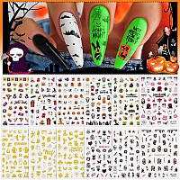 Halloween Nail Art Stickers Decals Kalolary Selfadhesive Diy Nail Sticker Decals 3D Design Nail Decorations For Halloween Part