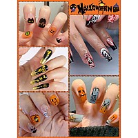 Halloween Nail Art Stickers Decals Kalolary Selfadhesive Diy Nail Sticker Decals 3D Design Nail Decorations For Halloween Part