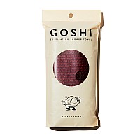 Goshi Exfoliating Shower Towel Ripresistant Exfoliating Washcloth For All Skin Types Brick Red Made In Japan