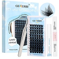 Diy Lash Extension Kit Gemerry Lash Clusters Kit With 72 Pcs Lash Clusters 10Ml Lash Bond And Seal Lash Remover And Lash Tweezer