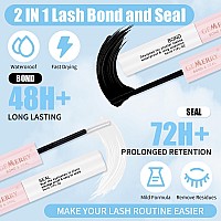 Diy Lash Extension Kit Gemerry Lash Clusters Kit With 72 Pcs Lash Clusters 10Ml Lash Bond And Seal Lash Remover And Lash Tweezer