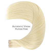 Wennalife Tape In Hair Extensions Human Hair 20Pcs 40G 12 Inch Bleach Blonde Remy Hair Extensions Straight Human Hair Tape In E