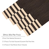 Wennalife Tape In Hair Extensions Human Hair 20Pcs 30G 10 Inch Light Dark Brown Remy Hair Extensions Straight Human Hair Tape I