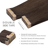 Wennalife Tape In Hair Extensions Human Hair 20Pcs 30G 10 Inch Light Dark Brown Remy Hair Extensions Straight Human Hair Tape I