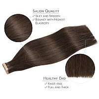 Wennalife Tape In Hair Extensions Human Hair 20Pcs 30G 10 Inch Light Dark Brown Remy Hair Extensions Straight Human Hair Tape I