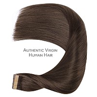 Wennalife Tape In Hair Extensions Human Hair 20Pcs 30G 10 Inch Light Dark Brown Remy Hair Extensions Straight Human Hair Tape I