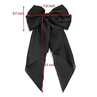 Susulu Black Ribbon Bow Hair Clips With Longtail Party Hairpins And Accessories For Women And Girls 2Pcs