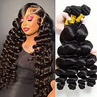 Loose Wave Bundles Human Hair 12A Brazilian Human Hair 4 Bundles 14 16 18 20 Inch Natural Color 100 Unprocessed Virgin Hair Bun