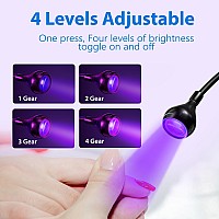 Aoraem Led Nail Lamp 5W Led Light For Nails Quickydry Led Nail Lamp With Phone Holder Gooseneck U V Nail Light Nail Dryer For G