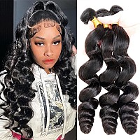 12A Human Hair Bundles Loose Wave14 16 18 Inch 100 Unprocessed Brazilian Virgin Hair Bundles Deals Human Hair Remy Hair Exten