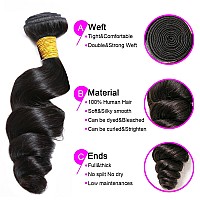 12A Human Hair Bundles Loose Wave14 16 18 Inch 100 Unprocessed Brazilian Virgin Hair Bundles Deals Human Hair Remy Hair Exten