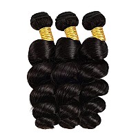 12A Human Hair Bundles Loose Wave14 16 18 Inch 100 Unprocessed Brazilian Virgin Hair Bundles Deals Human Hair Remy Hair Exten