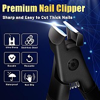 Nail Clippers For Thick Nails Professional Nail Clippers For Men Women And Seniors Ultra Sharp Nail Clipper For Toenails Anti