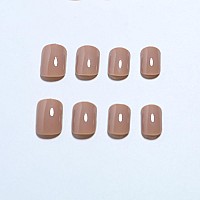 Acrylic Brown Press On Nails Square Fake Nails Short False Nails With Artificial Glossy Designs Acrylic Short Square Nails Full