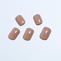 Acrylic Brown Press On Nails Square Fake Nails Short False Nails With Artificial Glossy Designs Acrylic Short Square Nails Full