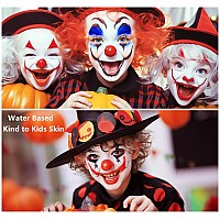 Go Ho Red White And Blue Face Body Paint Stickwater Based Cream Washable Face Paint Clown Makeupeasy To Use With Cushion Appli