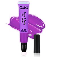 Go Ho Uv Blacklight Neon Purple Face Body Paintwater Based Bright Color Neon Fluorescent Body Paint With Cushion Applicatorglo