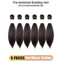 Kavsorapi Light Brown Braiding Hair 12 Inch Pre Stretched Hair Color 4 Short Straight Crochet Braids Yaki Texture Synthetic Fibe