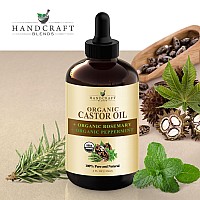 Handcraft Blends Organic Castor Oil With Rosemary And Peppermint Hair Treatment 100 Pure Natural Premium Grade For Hair Gr