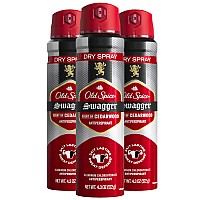 Old Spice Mens Antiperspirant Deodorant Invisible Dry Spray Stronger Swagger 247 Odor Protection 430Oz Pack Of 3