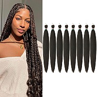 4 Pre Stretched Braiding Hair 8 Packs Pre Feathered Braid Hair Extensions 36 Inches Kanekalon Hair Braids