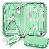 Manicure Pedicure Set Nail Clipper Set For Men Women Professional Manicure Kit Pedicure Kit Nail Care Kit With Green Travel L