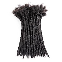 Teresa 10 Inch 30 Strands Textured Dreadlock Extensions Human Hair 06Cm Thickness Full Handmade Permanent Locs Extensions Huma