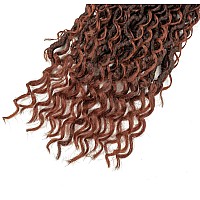 Aipin Goddess Locs Crochet Hair 14 Inch River Locs Boho Hippie Locs Wavy Crochet With Curly Hair In Middle And Ends Braids Hair