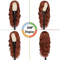 Nayoo Long Wavy Wigs For Women 26 Inch Middle Part Curly Wig Synthetic Heat Resistant Fiber Women Wigs For Daily Party Use Aubu