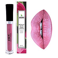 Aromi Metallic Liquid Lipstick Light Pink Lip Color With Shimmery Finish Vegan Crueltyfree Longlasting Lipstick Waterpr