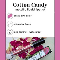 Aromi Metallic Liquid Lipstick Light Pink Lip Color With Shimmery Finish Vegan Crueltyfree Longlasting Lipstick Waterpr