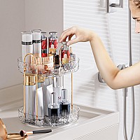 Zhiai Rotating Makeup Organizer For Vanity Perfume Organizer Large Bathroom Organizers And Storage Skincare Organizers Lipstic