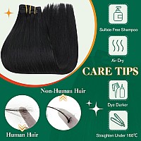 Easyouth Clip In Hair Extensions Real Human Hair Jet Black Human Hair Clip In Extensions Real Human Hair For Women Hair Extensio