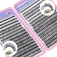 640Pcs Diy Lash Extension Kit Individual Lashes With Lash Bond And Seal Diy Eyelash Extension Kit D Curl Lash Clusters Kit Ind