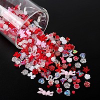 Cooslim 110 Pieces 3D Bows Nail Charms Resin Butterfly Bear Nail Charms Rose Flower Bow Rabbit Animal Shaped Bowknot Nail Art Rh