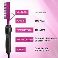 Goiple Hot Comb Straightener For Wigs And Natural Hair Ceramic Electric Hair Straightening Comb Curling Iron Pressing Combs