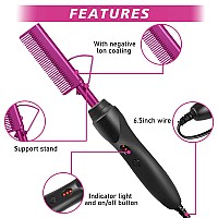 Goiple Hot Comb Straightener For Wigs And Natural Hair Ceramic Electric Hair Straightening Comb Curling Iron Pressing Combs