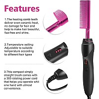 Goiple Hot Comb Straightener For Wigs And Natural Hair Ceramic Electric Hair Straightening Comb Curling Iron Pressing Combs