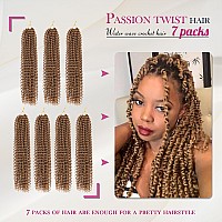 Dansama 7 Packs Passion Twist Hair Water Wave Braiding Hair For Butterfly Style Crochet Braids Bohemian Hair Extensions 24Inch