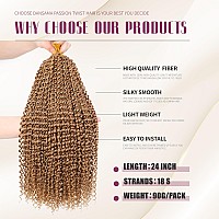 Dansama 7 Packs Passion Twist Hair Water Wave Braiding Hair For Butterfly Style Crochet Braids Bohemian Hair Extensions 24Inch