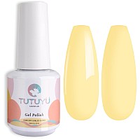 Tutuyu Pastel Yellow Gel Nail Polish Uv Macaron Yellow Neon Gel Polish For Nail Art And Manicure 051 Fl Oz Bright Yellow Sal