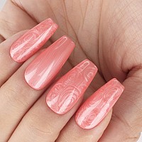 Tutuyu Coral Pearl Gel Nail Polish 051 Fl Oz Pearl Coral Pink Shimmer Gel Polish For Manicure Salon Or Diy Nail Art At Home