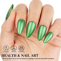 Tutuyu Emerald Green Pearl Gel Nail Polish 051 Fl Oz Pearly Shimmer Green Gel Polish For Manicure Salon Or Diy Nail Art At Ho