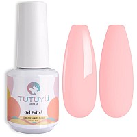 Tutuyu Pastel Peach Pink Gel Nail Polish Macaron Pink Gel Polish For Diy Nail Art And Manicure Salon 051 Fl Oz Bright Pink Uv